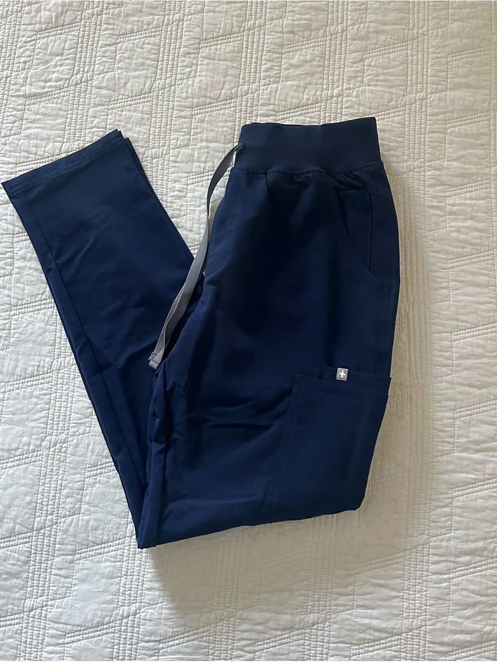 Figs Navy Yola High Waisted Scrub Bottoms